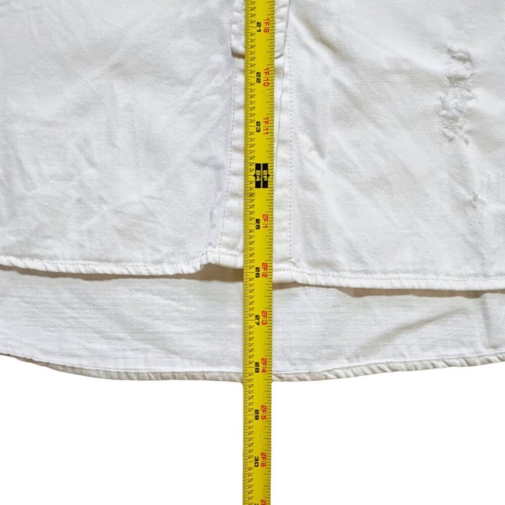 Roxy Women’s Medium Eggshell Distressed Button Up… - image 7